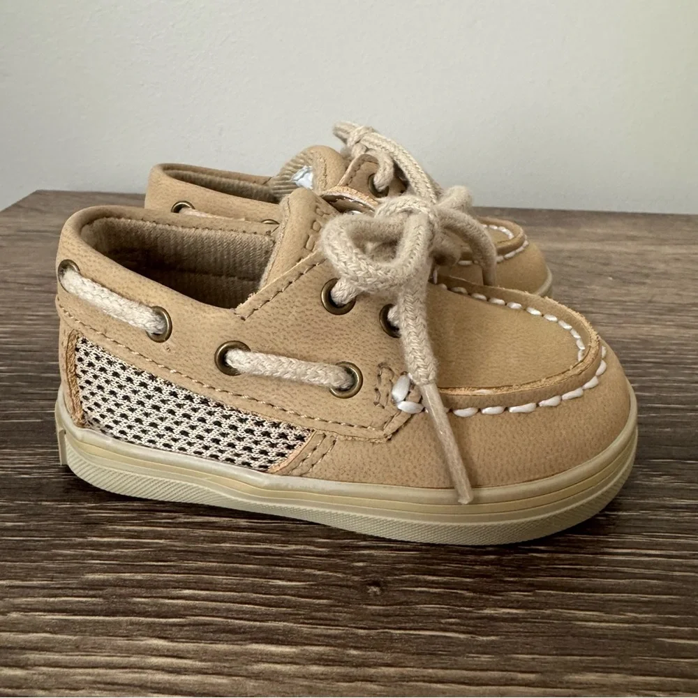Sperry Top-Sider Baby Boys Crib Boat Shoes Sneakers Sz 1 EUC
